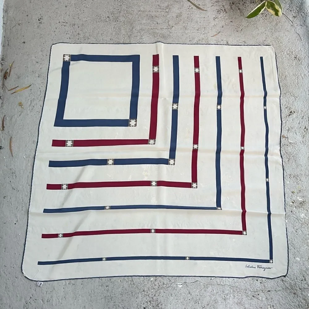 Vintage Ferragamo silk scarf
